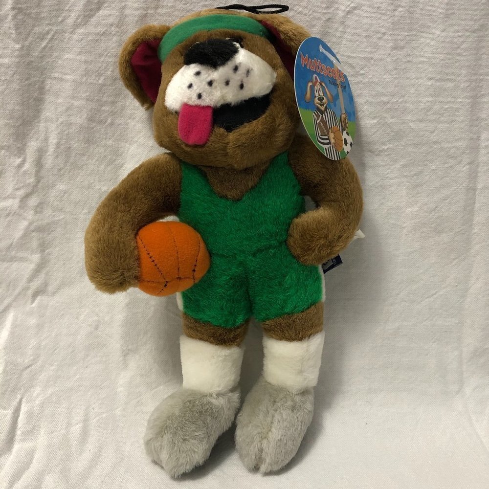 Muttscots Talking Dog Plush Toy Basketball Player